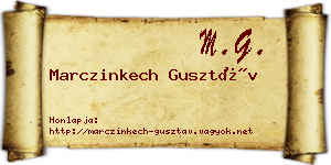 Marczinkech Gusztáv névjegykártya